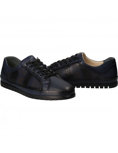 Pantofi barbati piele casual albastru