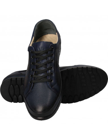 Pantofi barbati piele casual albastru