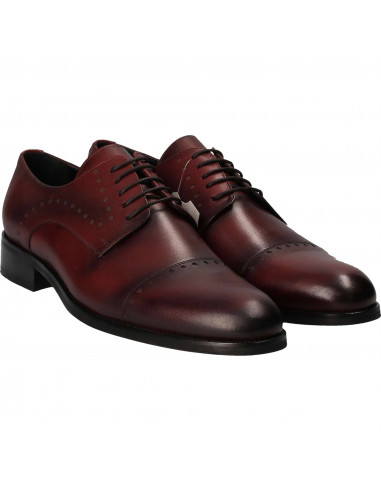 Pantofi din piele, eleganti, barbati, bordeaux