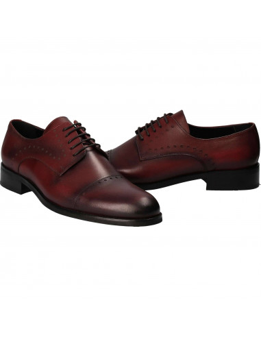 Pantofi din piele, eleganti, barbati, bordeaux
