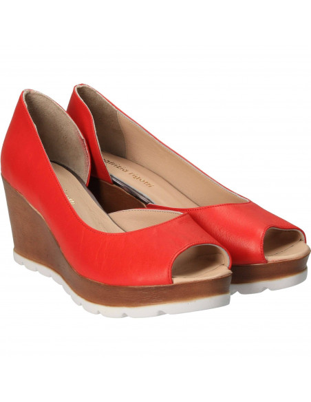 Pantofi Femei, piele, elegant, rosie