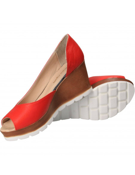 Pantofi Femei, piele, elegant, rosie