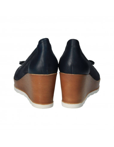 Pantofi Femei, piele, elegant, platforma, albastru