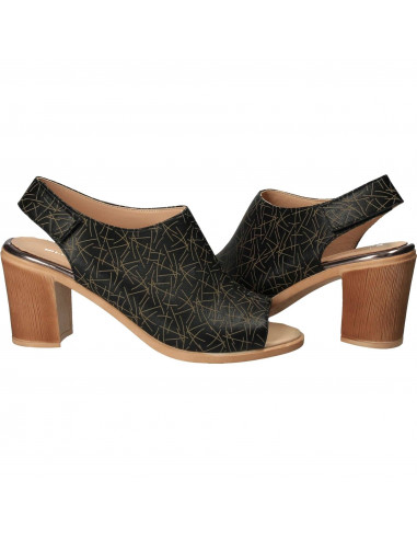 Sandale Elegante Femei Piele Negru VGT17645-1N-281