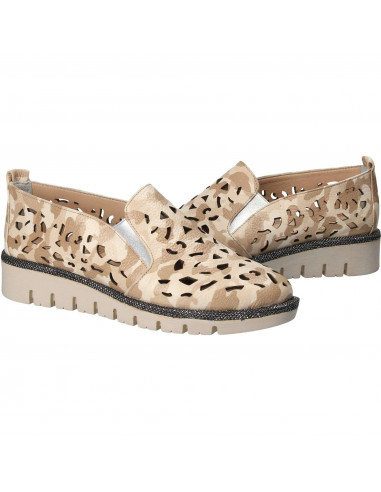 Pantofi Femei, piele, casual, bej