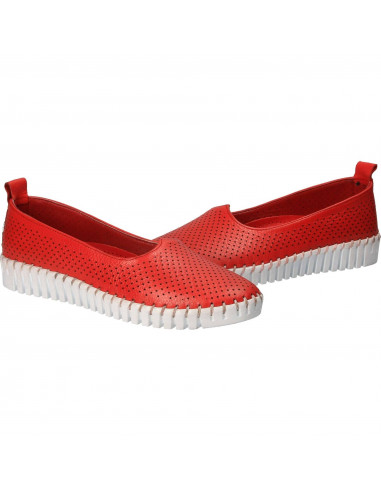 Espadrile Femei piele rosii