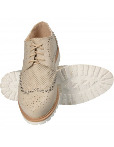 Pantofi Femei Casual Oxford Bej 2