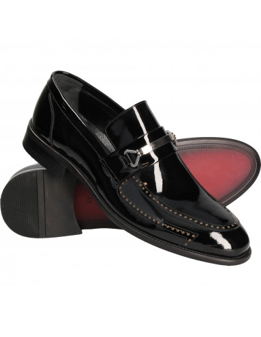 Pantofi Barbati Eleganti Negri Lac DA VINCI