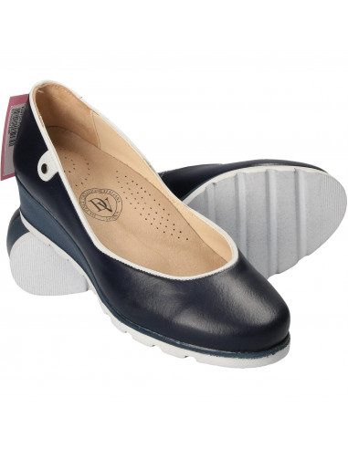 Pantofi Femei Piele Elegant Albastri
