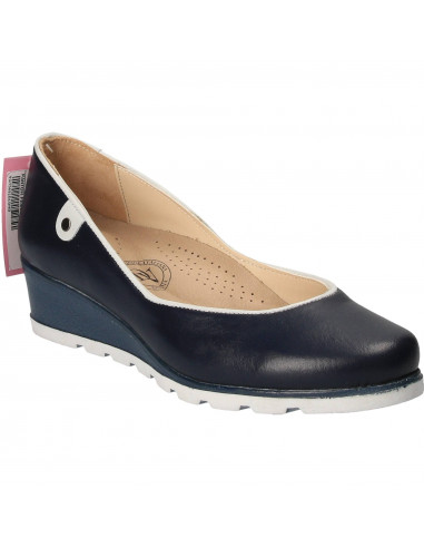 Pantofi Femei Piele Elegant Albastri
