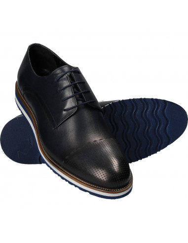 Pantofi Barbati Elegant Piele Albastri DA VINCI