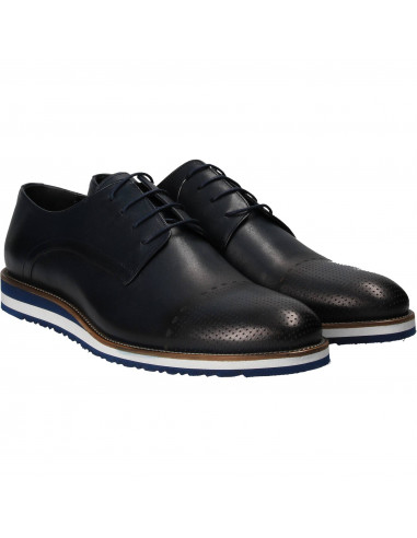 Pantofi Barbati Elegant Piele Albastri DA VINCI