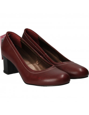 Pantofi Femei Elegant Piele Bordeaux DA VINCI