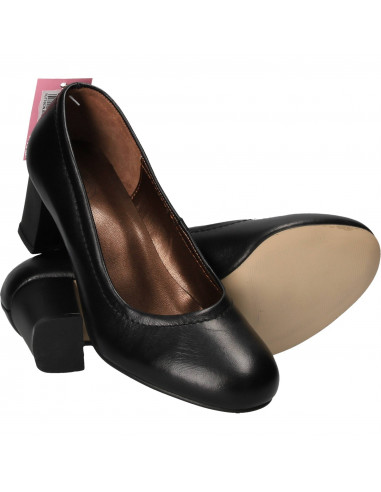 Pantofi Eleganti Femei Piele Negri DA VINCI