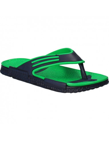 Slapi strand pentru barbati, verde cu albastru