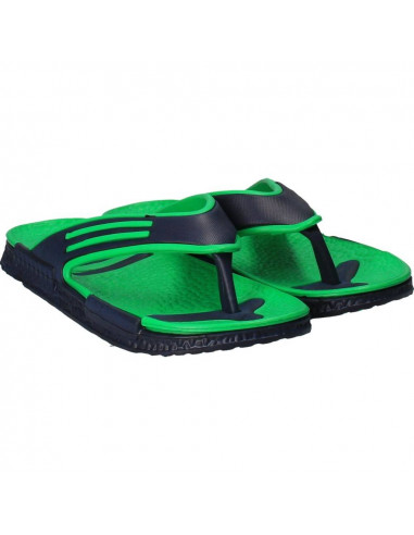 Slapi strand pentru barbati, verde cu albastru