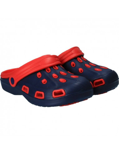 Papuci bleumarin, stil crocs, pentru femei