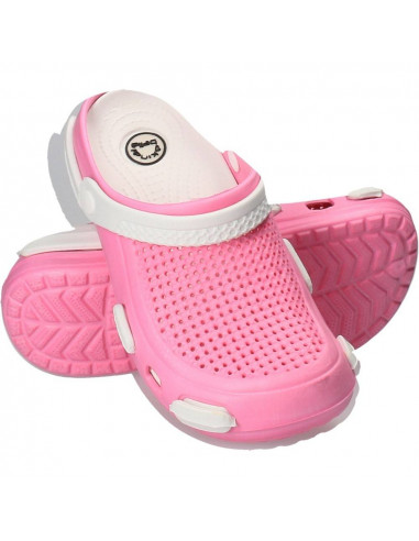 Saboti fucsia, stil crocs, de dama