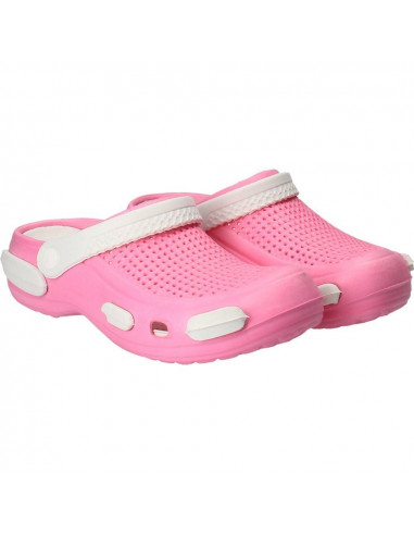 Saboti fucsia, stil crocs, de dama