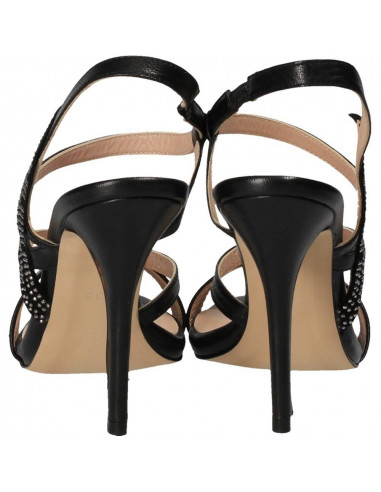 Sandale stiletto fashion, de gala, culoarea neagra