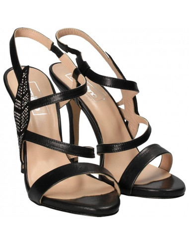 Sandale stiletto fashion, de gala, culoarea neagra