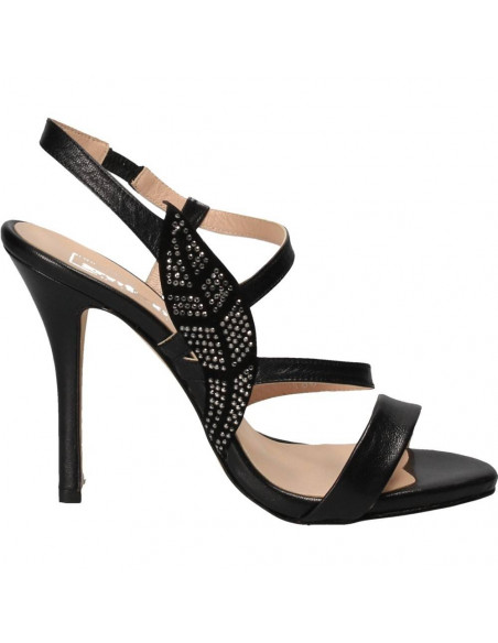 Sandale stiletto fashion, de gala, culoarea neagra