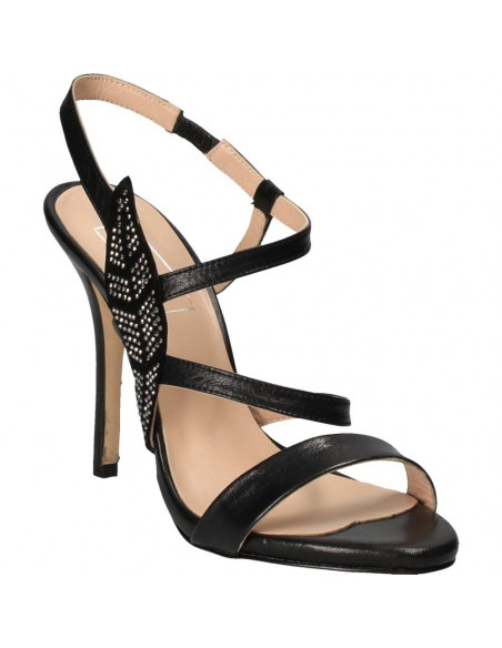 Sandale stiletto fashion, de gala, culoarea neagra