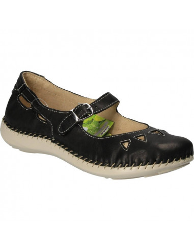 Balerini trendy, negri, cu bareta, Natur Soft