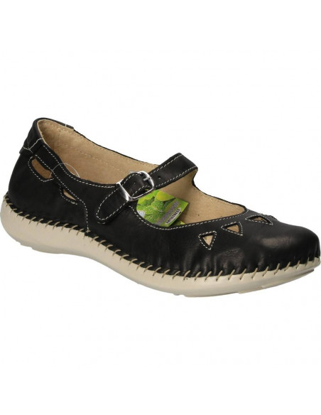 Balerini trendy, negri, cu bareta, Natur Soft