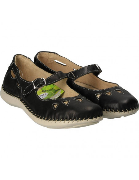 Balerini trendy, negri, cu bareta, Natur Soft