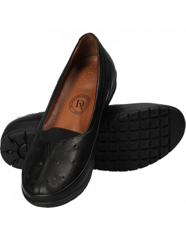 Pantofi casual negri, piele naturala, marca Da Vinci