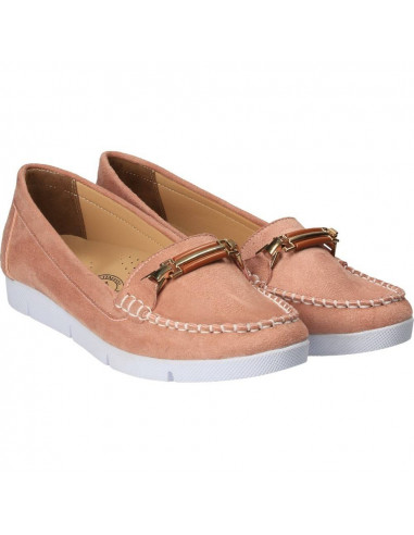 Mocasini roz, piele ecologica, marca Da Vinci