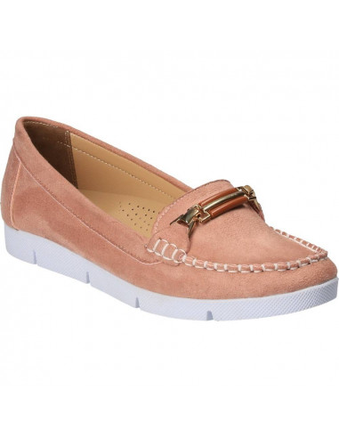 Mocasini roz, piele ecologica, marca Da Vinci