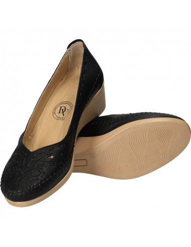 Pantofi cu motive folclorice, din piele, marca Da Vinci