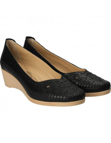 Pantofi cu motive folclorice, din piele, marca Da Vinci