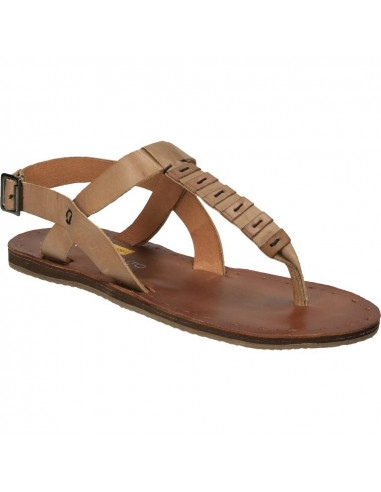 Sandale flip-flops, de dama, gri, din piele naturala