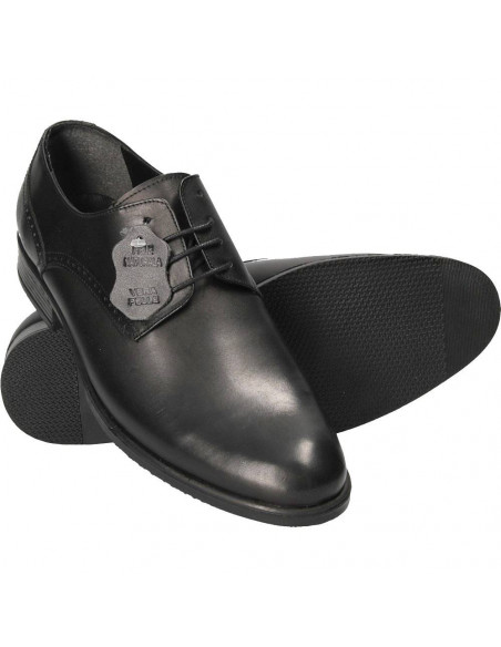 Pantofi negri din piele, de ocazie, pentru barbati