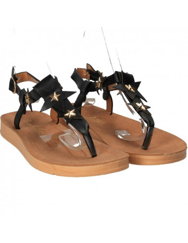 Sandale negre flip flops, decor stele, marca Mellisa