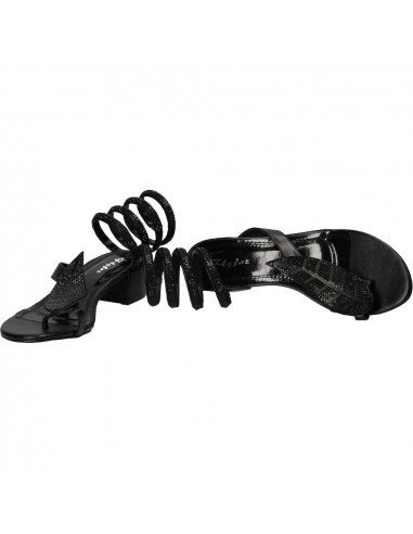 Sandale fashion sneak style, negre, marca Flyfor