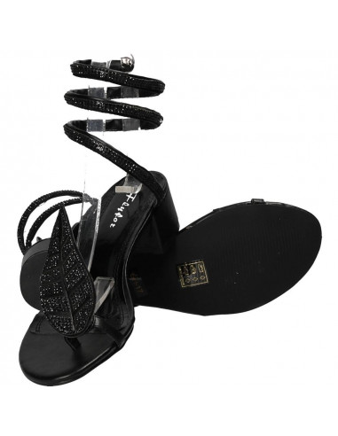 Sandale fashion sneak style, negre, marca Flyfor