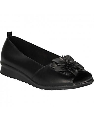 Pantofi comozi decupati, cu floare, marca Soft Space