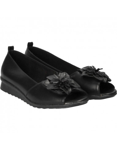 Pantofi comozi decupati, cu floare, marca Soft Space