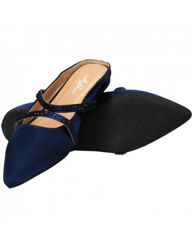Saboti fashion din satin albastru, marca Mellisa