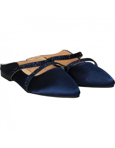 Saboti fashion din satin albastru, marca Mellisa