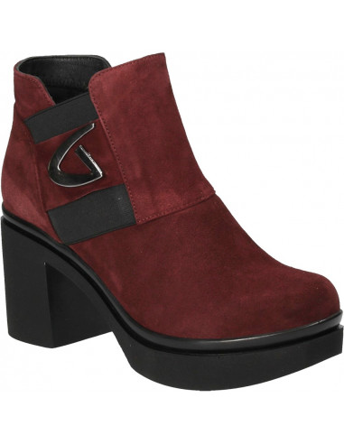 Botine trendy, talpa groasa, din piele velur