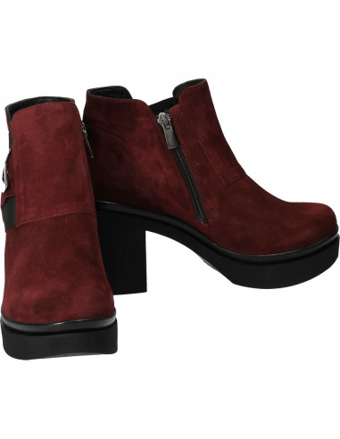 Botine trendy, talpa groasa, din piele velur