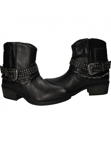Ghete fashion de dama, negre, din piele naturala