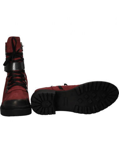 Ghete fashion bordeaux, din piele naturala