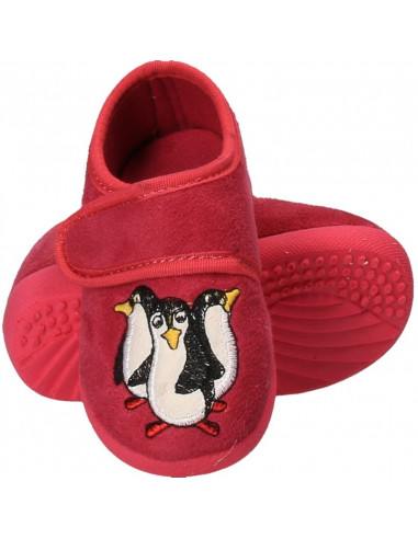 Botosei roz, cu pinguini, pentru fetite