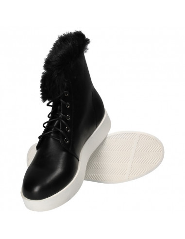Ghete fashion, cu talpa alba